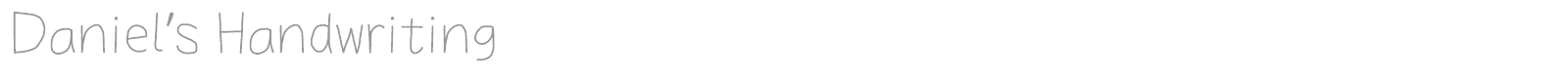 Daniel's Handwriting font preview